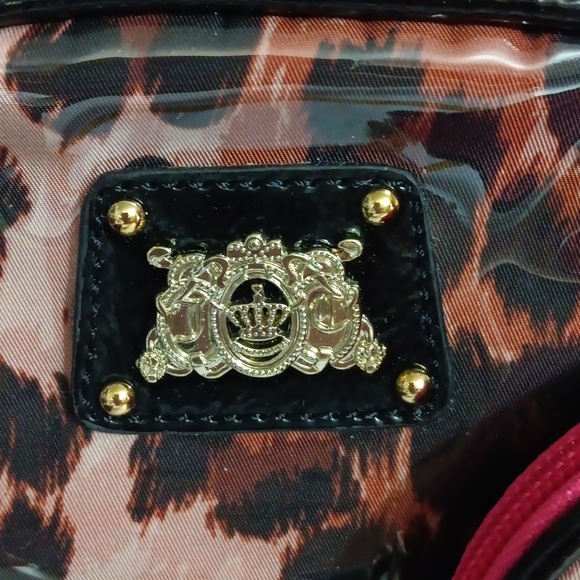 Juicy couture 2pc Cosmetic bag Pink & Loepard print - Picture 4 of 7